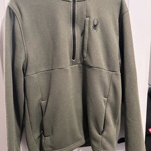 Spyder Men's Olive Zip-Up Sweater